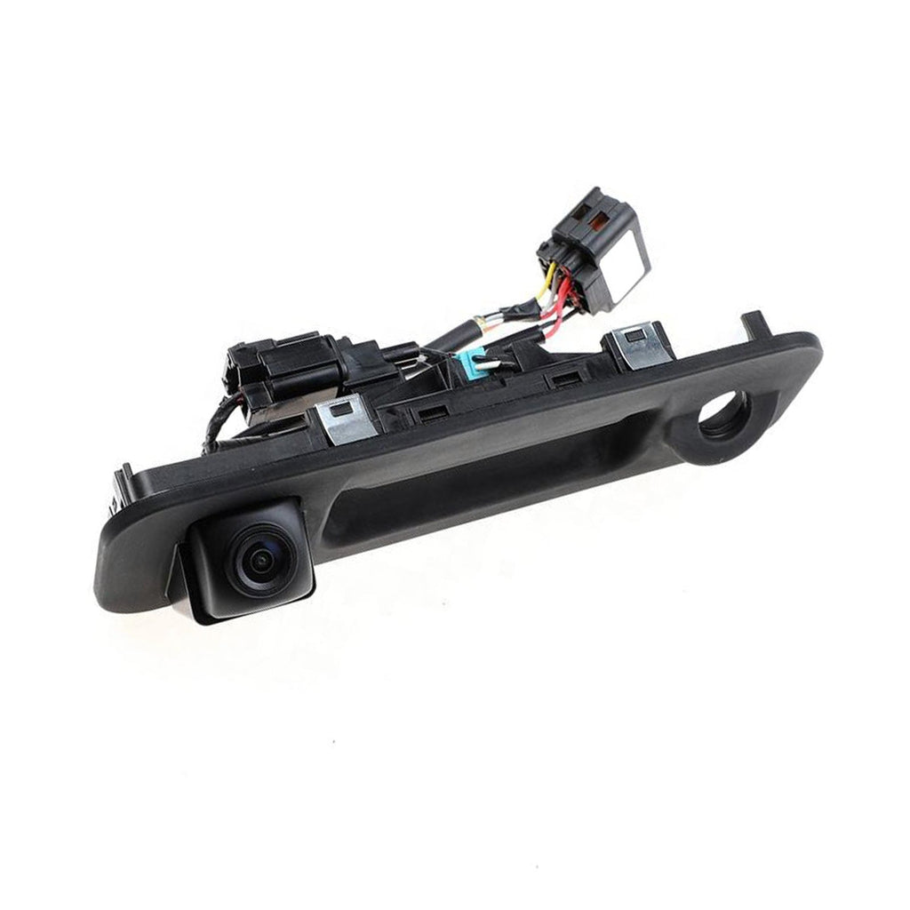 Wired rear view backup camera replacement part for Hyundai Sonata, black housing with mounting bracket — view 3