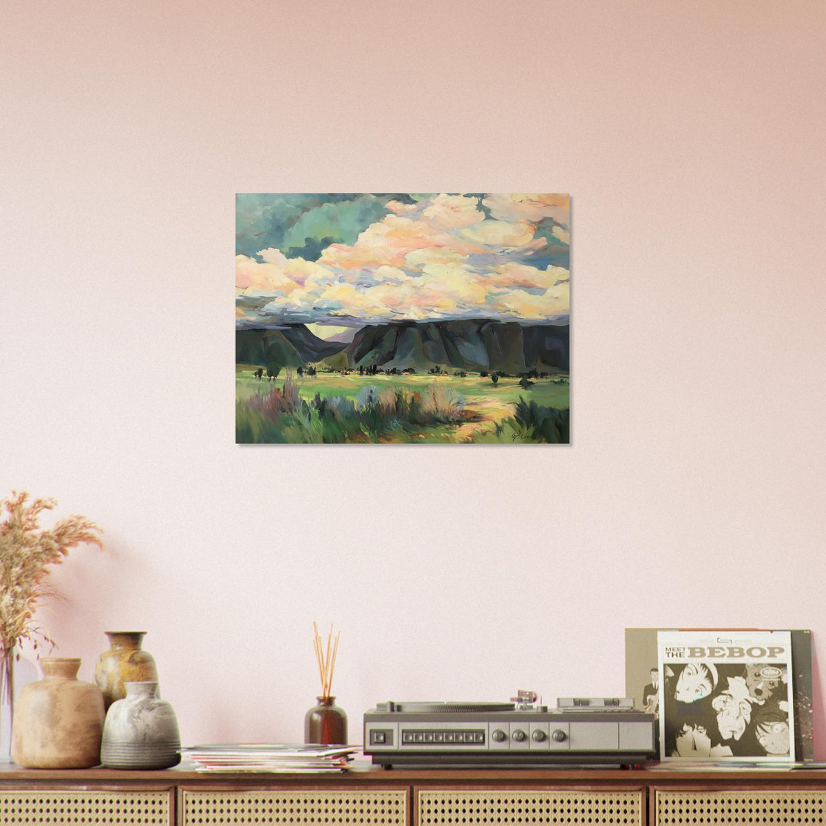 'Sky Valley Road' Landscape I 18x24 Museum-Quality Matte Paper Poster | Original Artwork by American Artist Barbara Cleary-3