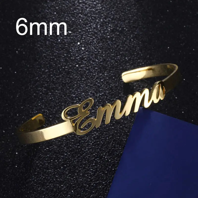 Customized Name Bracelet Personalized Custom Bangles Stainless Steel Jewelry-20