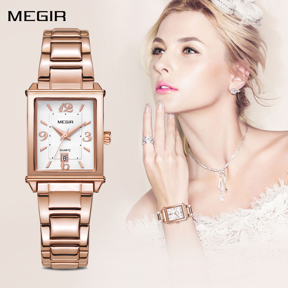 Elegant women's quartz wristwatch with polished steel band, zinc alloy case, and classic analog dial