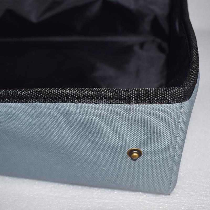Foldable AquaShield cat litter box with waterproof Oxford cloth exterior, portable pet travel toilet. — view 4