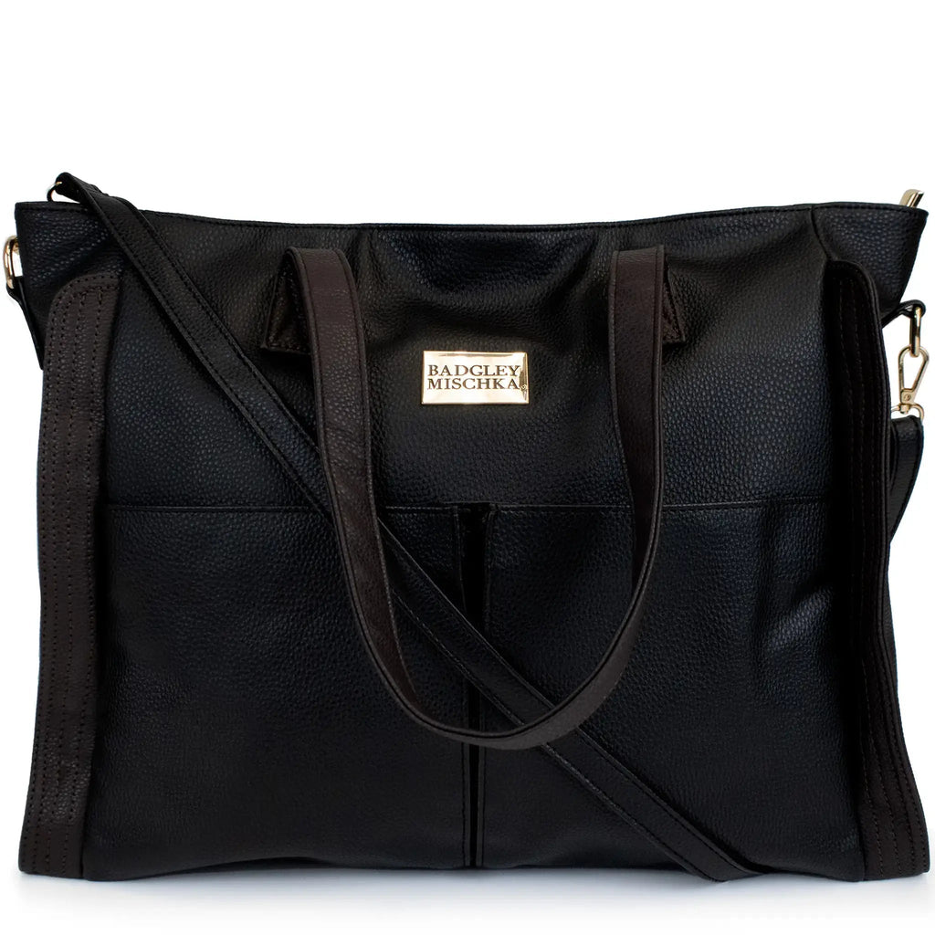 Rose Vegan Leather Weekender Tote Bag-0