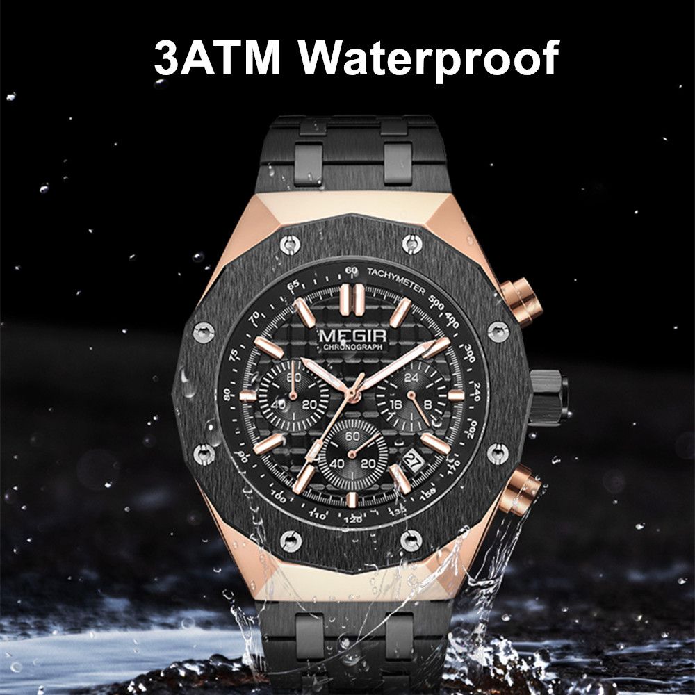 MEGIR Relogio Masculino Luxury Business Men Watches Fashion Military Watch Date Luminous Casual Quartz Wristwatch Man Clock 2213-6