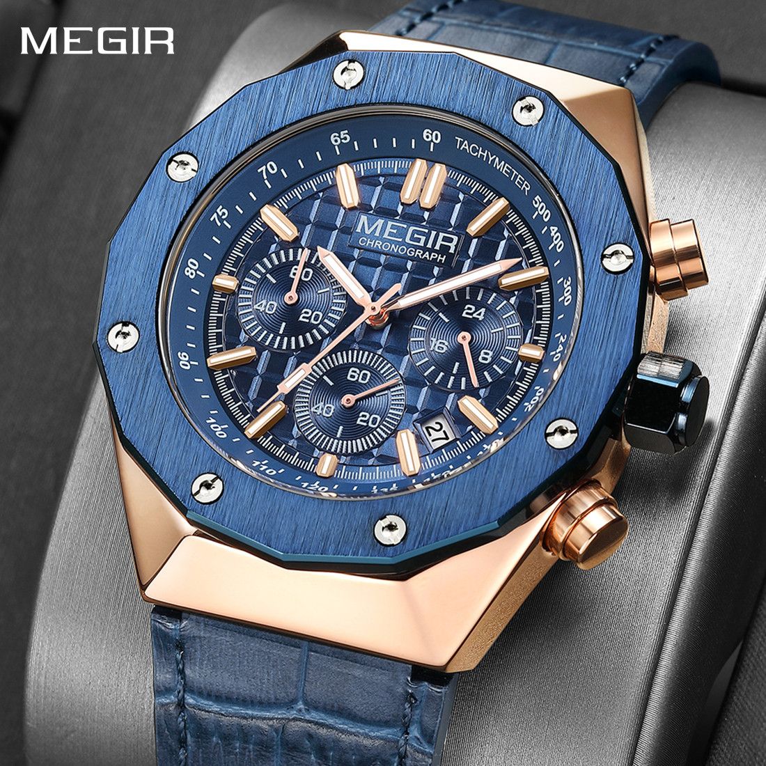 MEGIR Relogio Masculino Luxury Business Men Watches Fashion Military Watch Date Luminous Casual Quartz Wristwatch Man Clock 2213-0