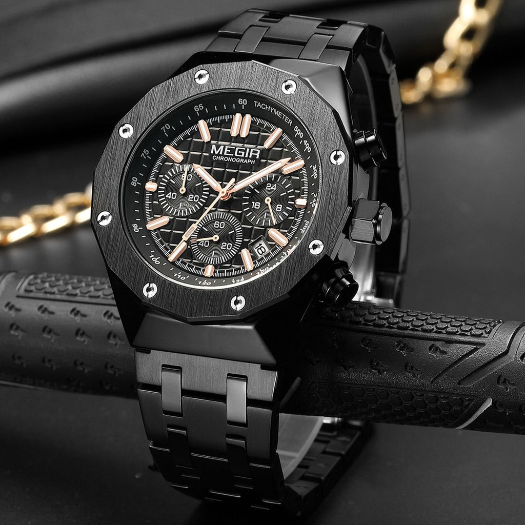 MEGIR Relogio Masculino Luxury Business Men Watches Fashion Military Watch Date Luminous Casual Quartz Wristwatch Man Clock 2213-4