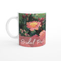 'Bridal Party' 11oz White Ceramic Mug | Bridal Collection with 'Pink Princess' Artwork by American Artist Barbara Cleary-0