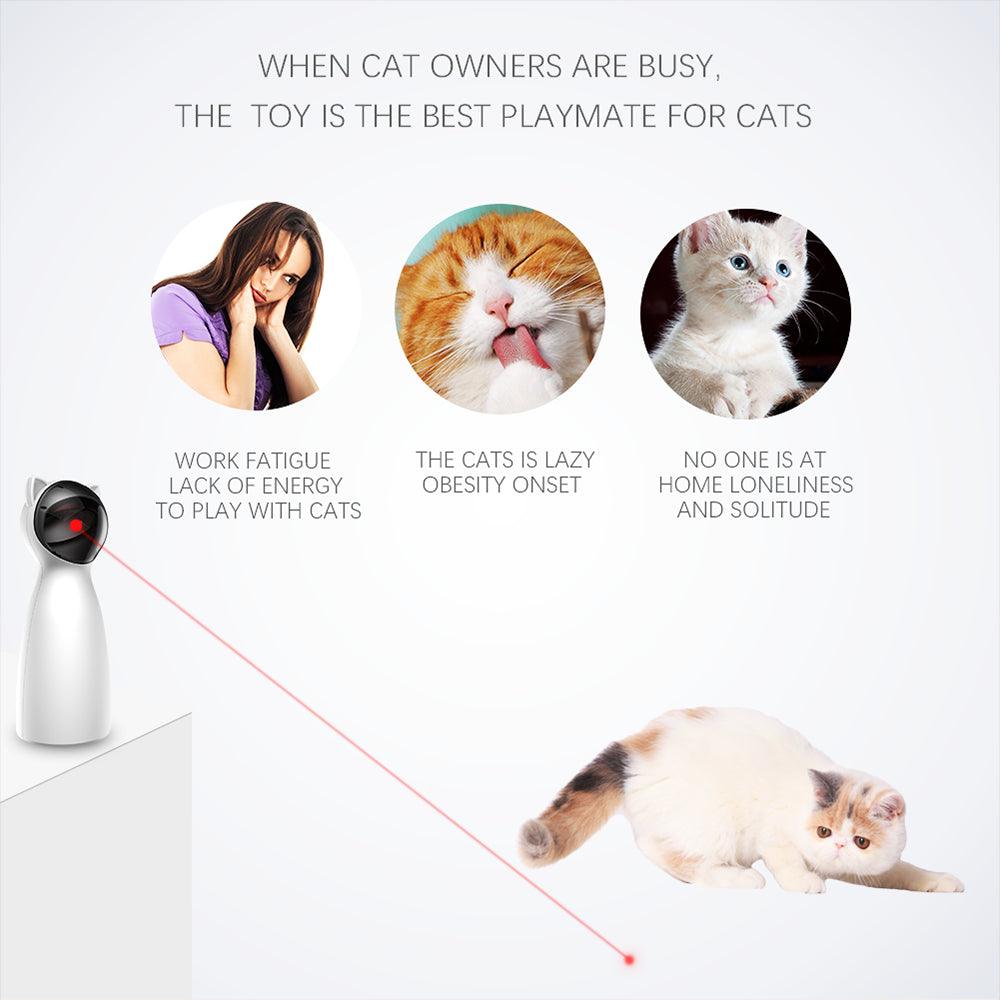 White SmartPaw interactive laser cat toy made of durable plastic for indoor pet entertainment. — view 4