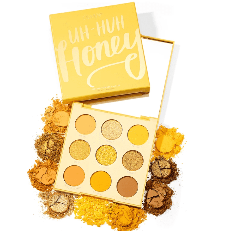 Sparkling honey mineral eye shadow palette featuring shimmering tones in a compact travel-friendly case. — view 4