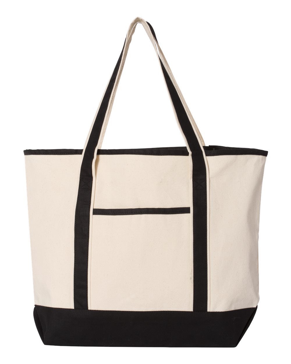 Q-Tees Q1500 34.6L Large Canvas Deluxe Tote-0