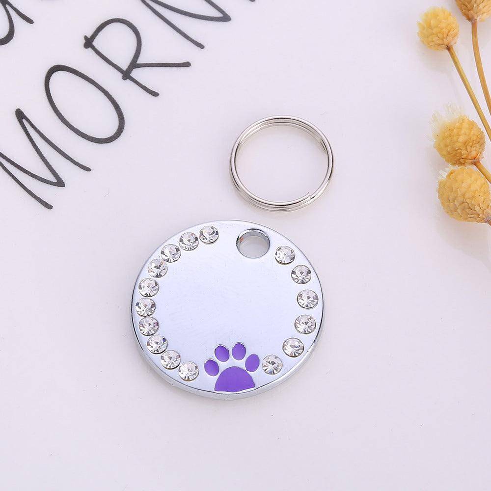 Personalized round metal dog tag keychain with custom engraving for pet owners and animal lovers — view 4