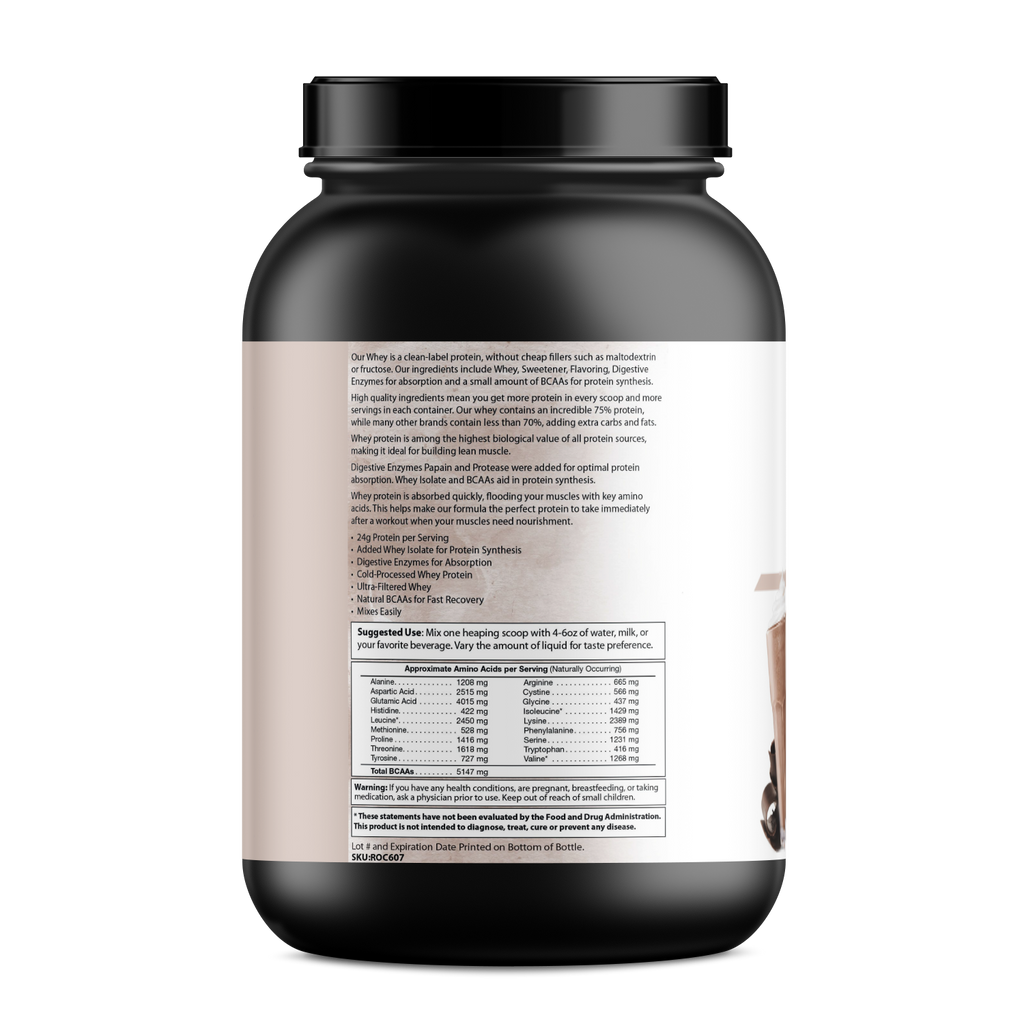 Absolute Whey protein powder tub featuring clean nutrition formula for muscle recovery and growth — view 7