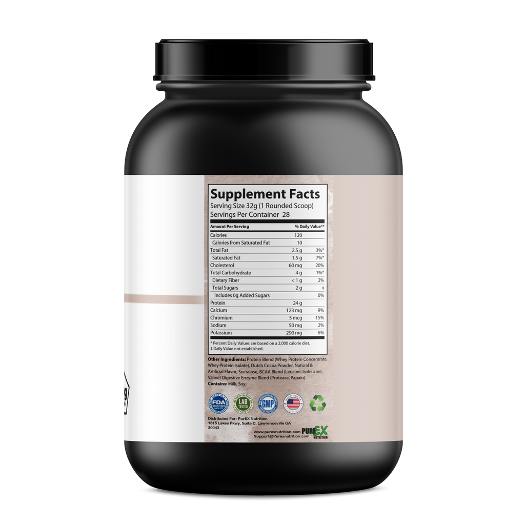 Absolute Whey protein powder tub featuring clean nutrition formula for muscle recovery and growth — view 6