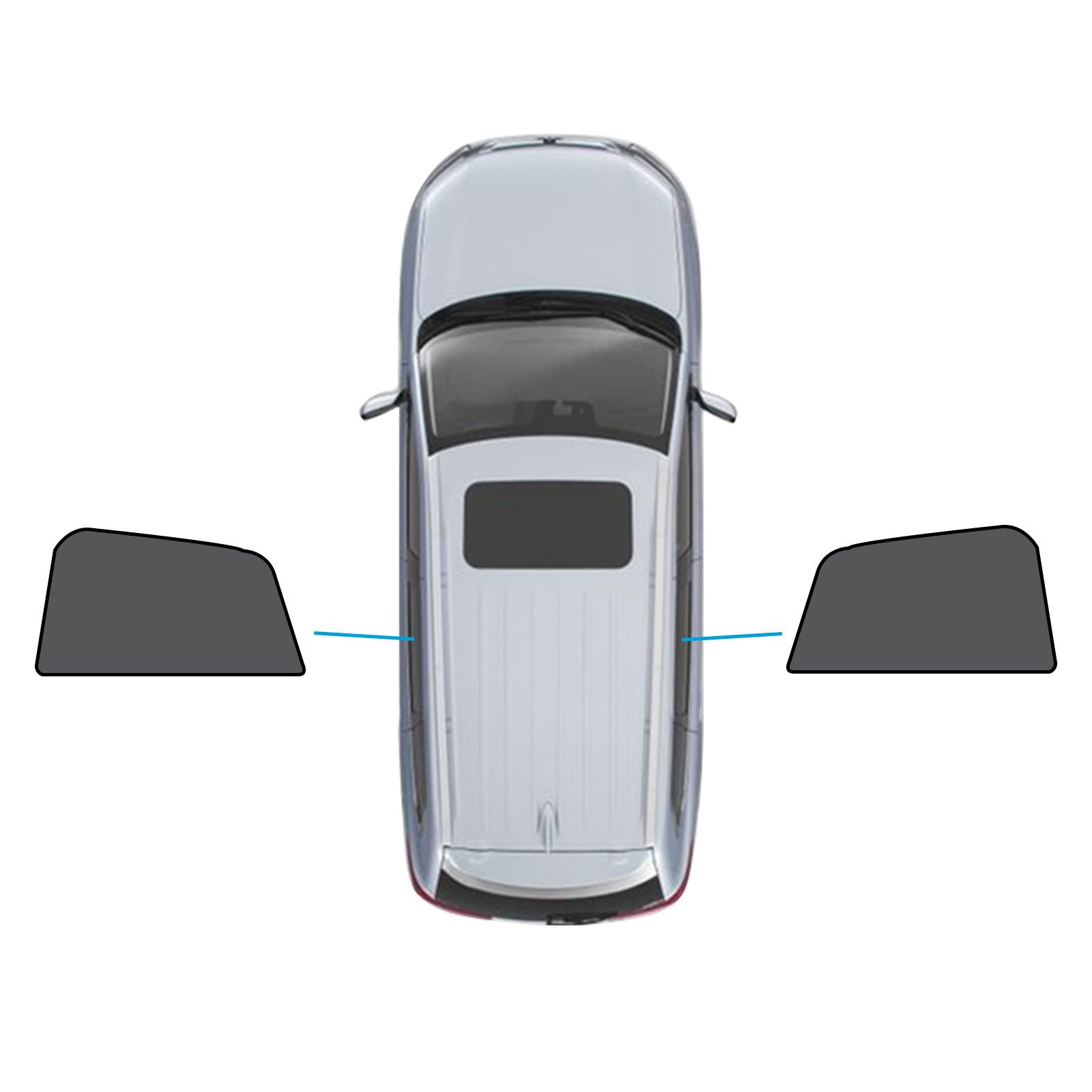 Magnetic black mesh car window shades installed on a Mazda CX-5 offering UV protection