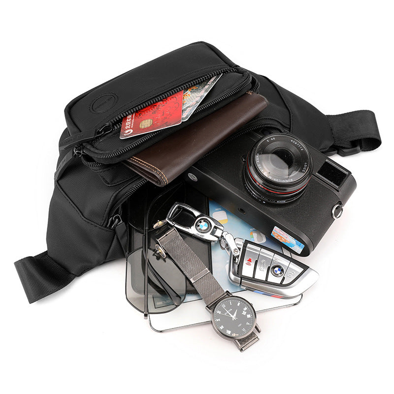 Waterproof men's waist bag in casual crossbody chest pack style for outdoor sports and travel — view 4