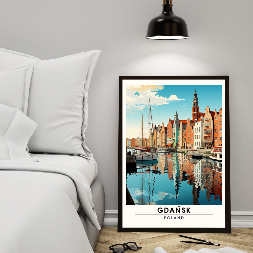 Affiche Gdańsk, Pologne | impression de voyage Gdańsk | Impression Gdańsk-4