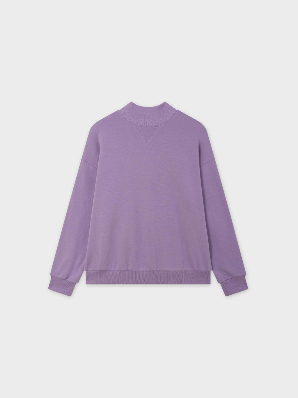 High Neck Sweatshirt-Lavender-0