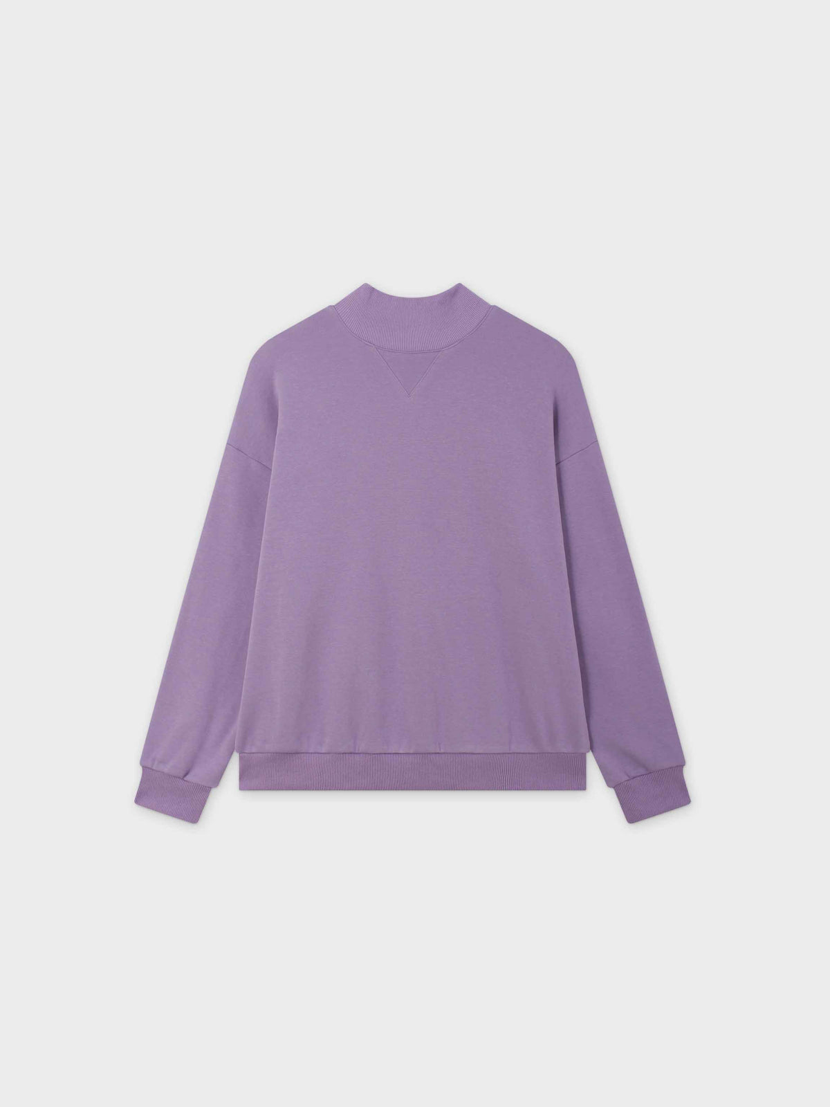 High Neck Sweatshirt-Lavender-0