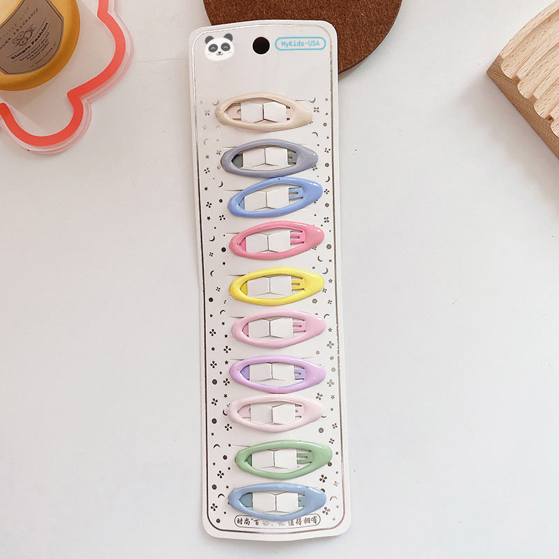 Colorful metal baby hair clip set in a magical pastel color palette. — view 5