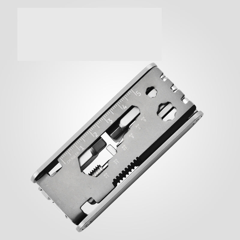 Stainless steel bike multi tool with foldable bits and protective carry case for outdoor repairs — view 5