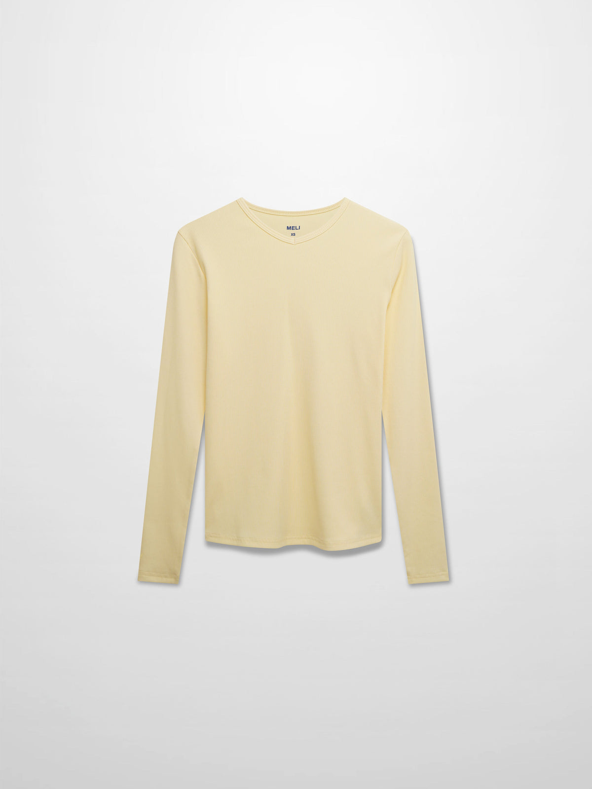 Soft Ribbed High V Tee-Butter Yellow-1