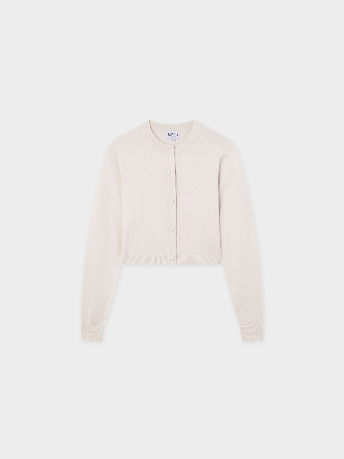 Solid Crew Crop Cardigan-Ivory-0
