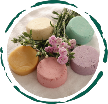 All-natural plastic-free shampoo bar with rich botanical ingredients for zero waste hair care