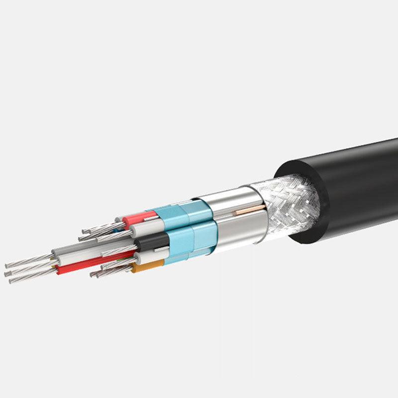 Black high-speed 4K HDMI cable with gold-plated male connectors for TV and gaming monitors — view 5