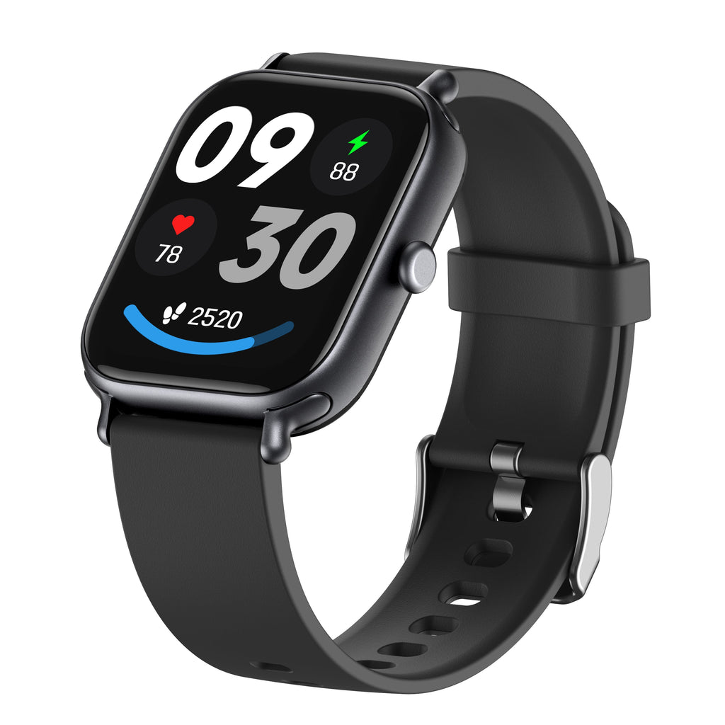 Sleek all-metal women's fashion smartwatch with digital display showing fitness tracking and heart rate data — view 4