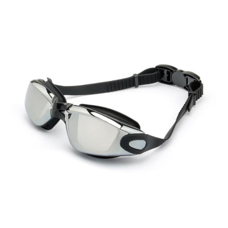 Unisex swimming goggles with black silicone strap and anti fog polycarbonate lenses for clear vision — view 4