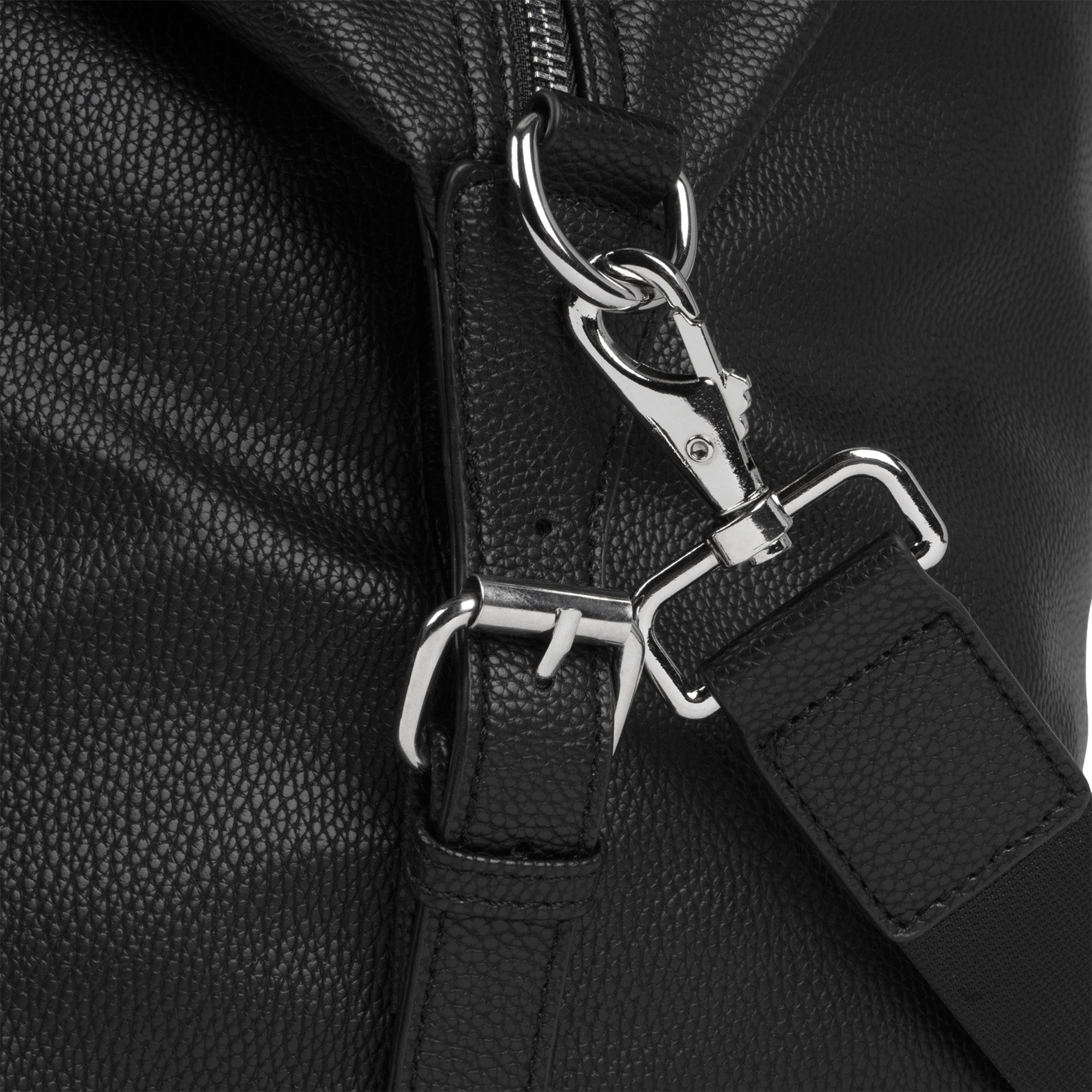 Contrast duffle bag with multiple pockets and durable straps for stylish and functional travel organization — view 5