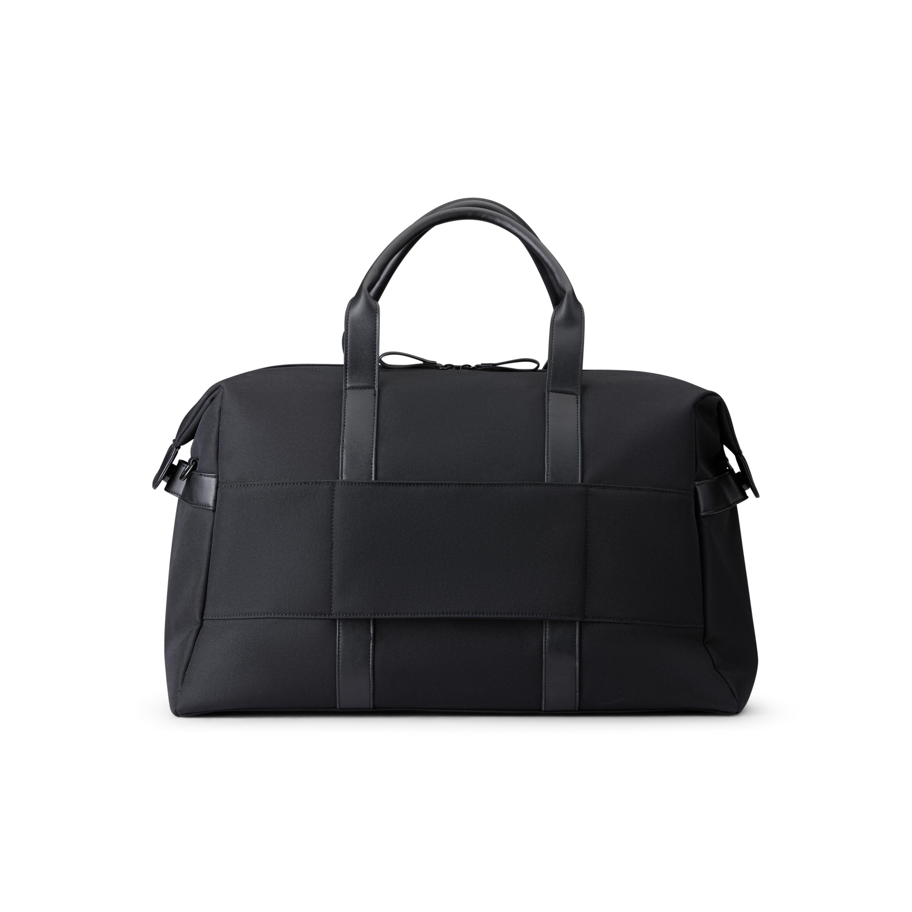 Madison duffle bag in premium nylon with PU leather accents and structural modern design — view 4