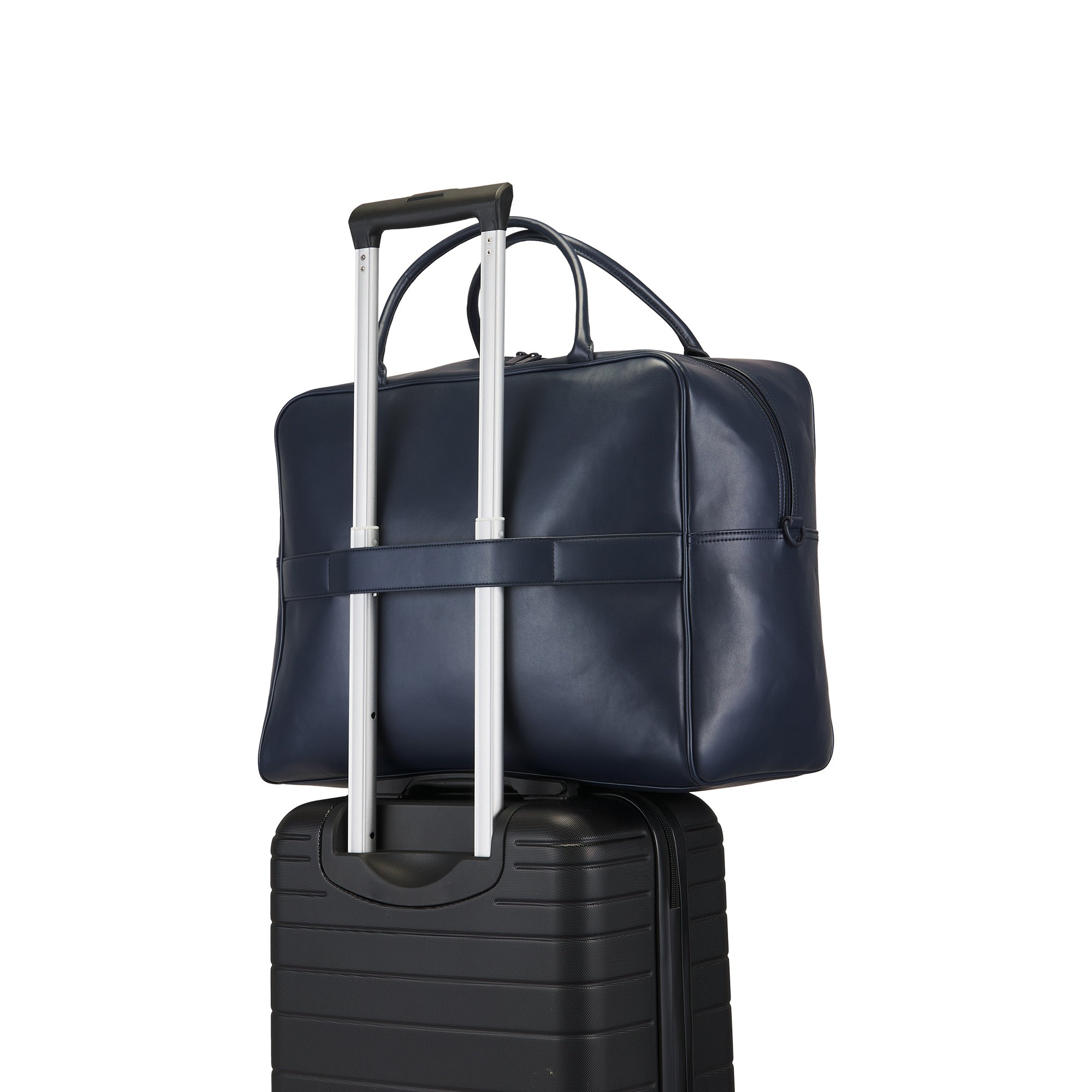 Premium Lagos duffle weekender bag featuring sturdy handles, detachable shoulder strap, and luxury zipper pullers — view 5