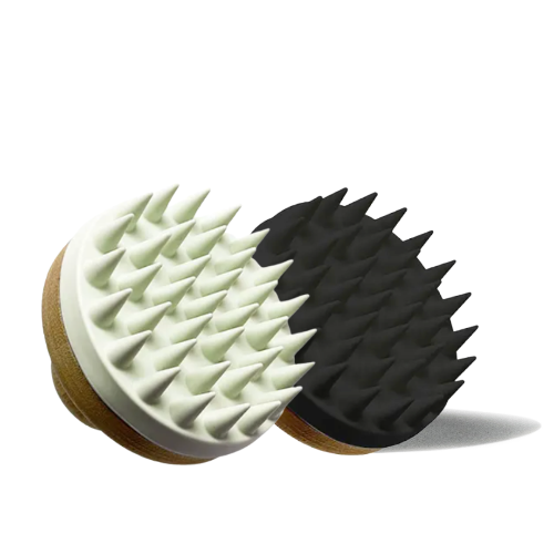 Masami Wabi Sabi scalp scrubber with ergonomic grip and handcrafted detailing for hair washing