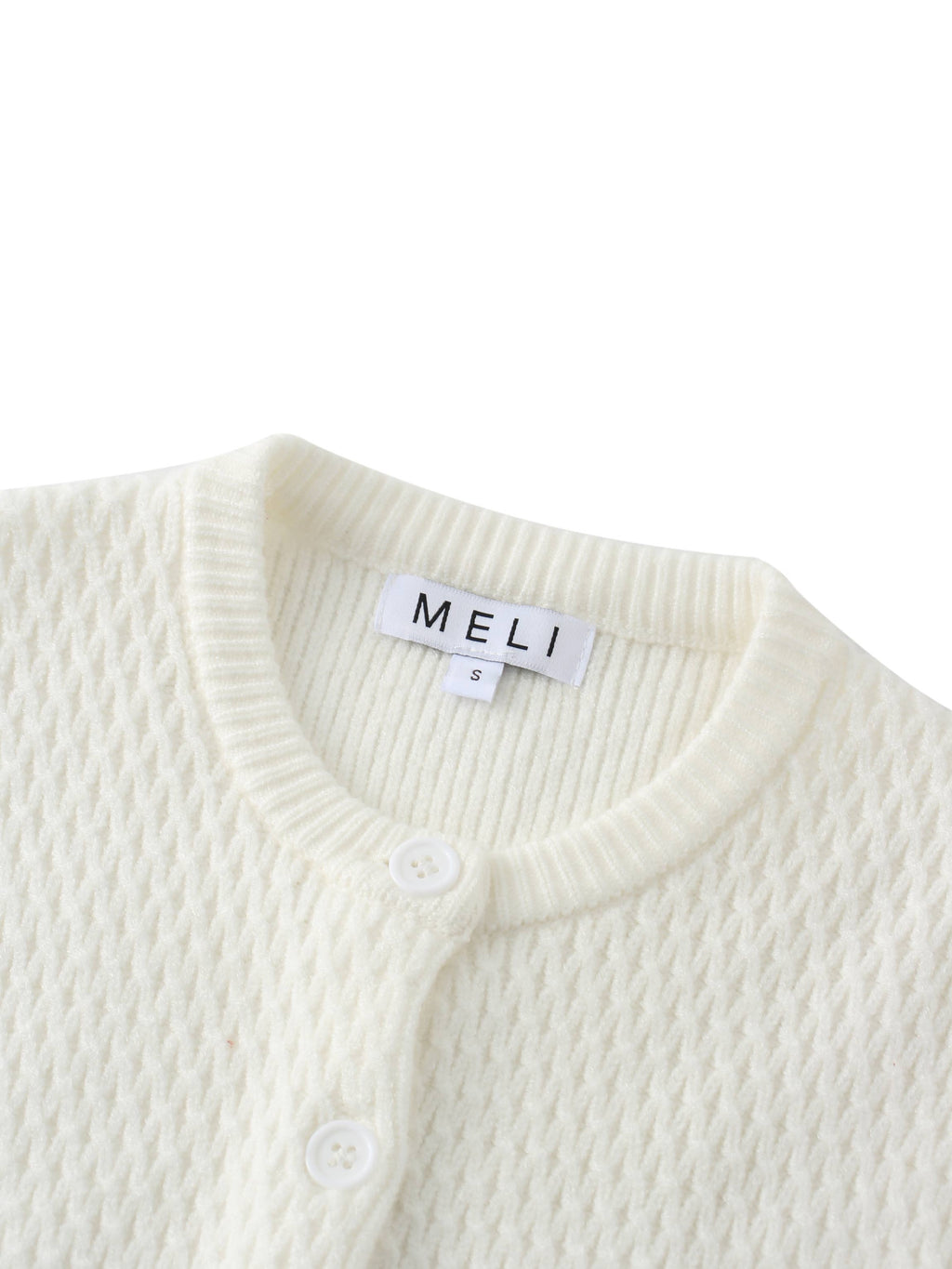 Textured Crew Cardigan-Ivory-2