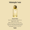 Caché Midnight Noir women's eau de parfum 50ml glass spray bottle with dark elegant packaging