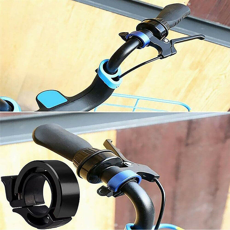 Minimalist O-shape bicycle bell in lightweight aluminum alloy for slim mountain bike handlebar mounting — view 5