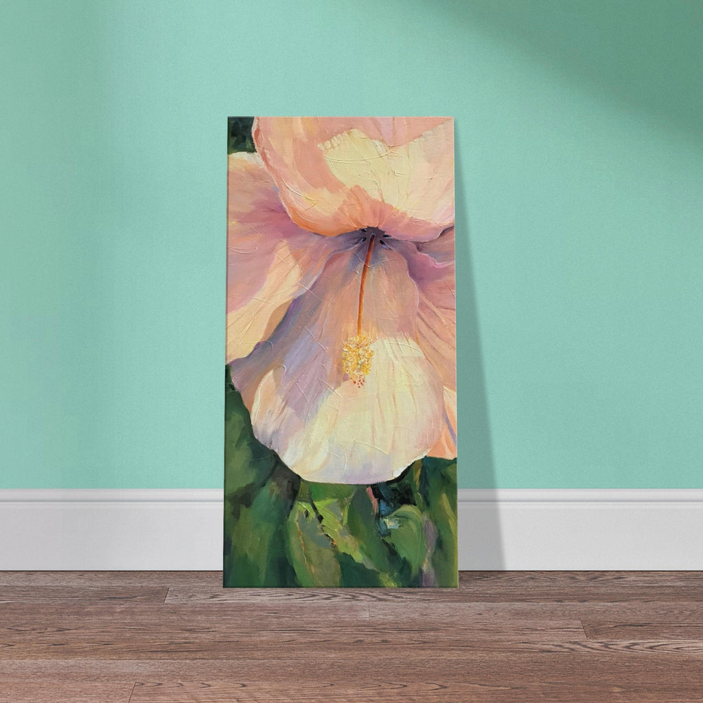 'Pink Hibiscus' Floral I 16x32 inch Art Print on Canvas I Original Artwork by American Artist Barbara Cleary | Barbara Cleary Designs-2