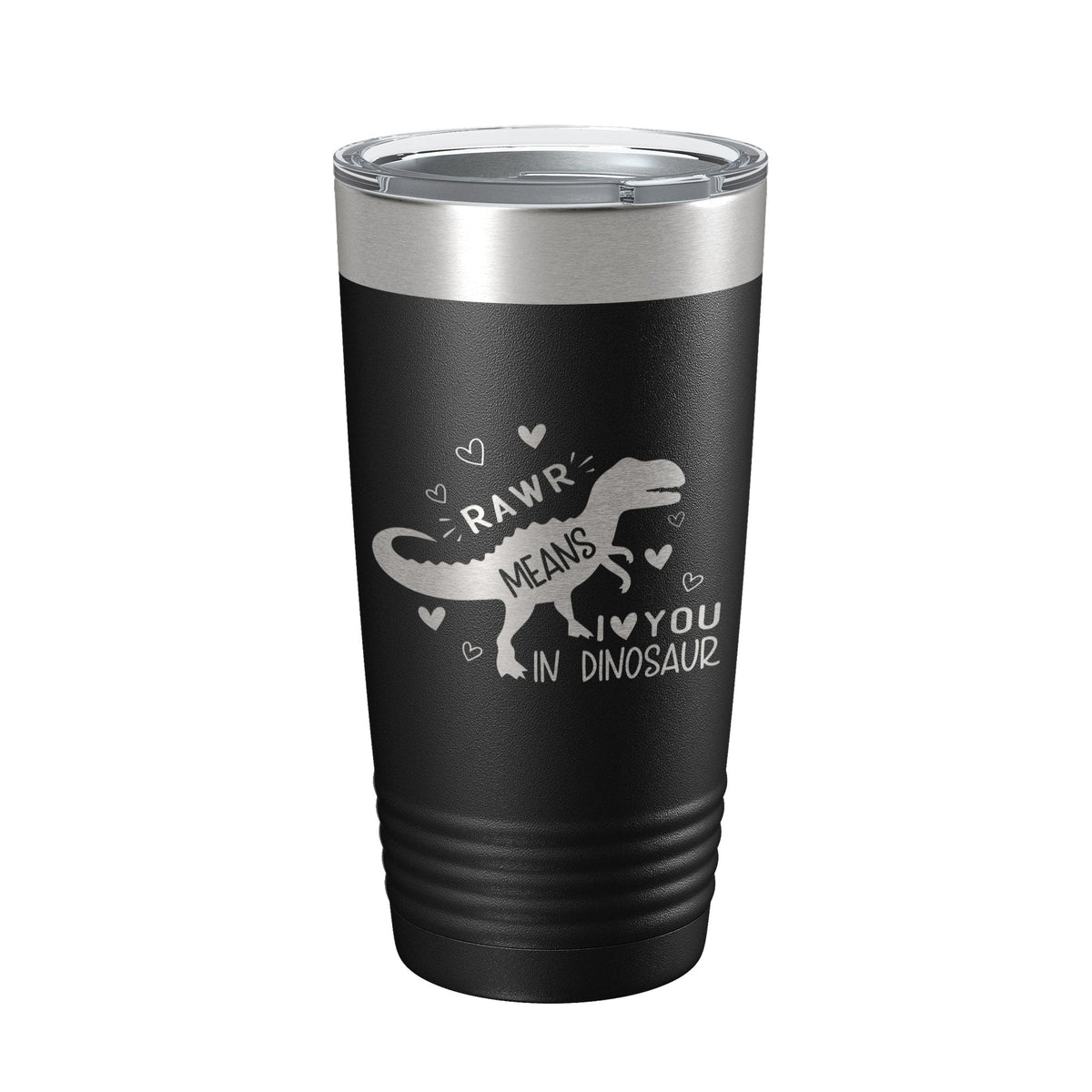 Dinosaur Tumbler Rawr Means I <3 You In Dinosaur Travel Mug Insulated Laser Engraved Coffee Cup 20 oz-5