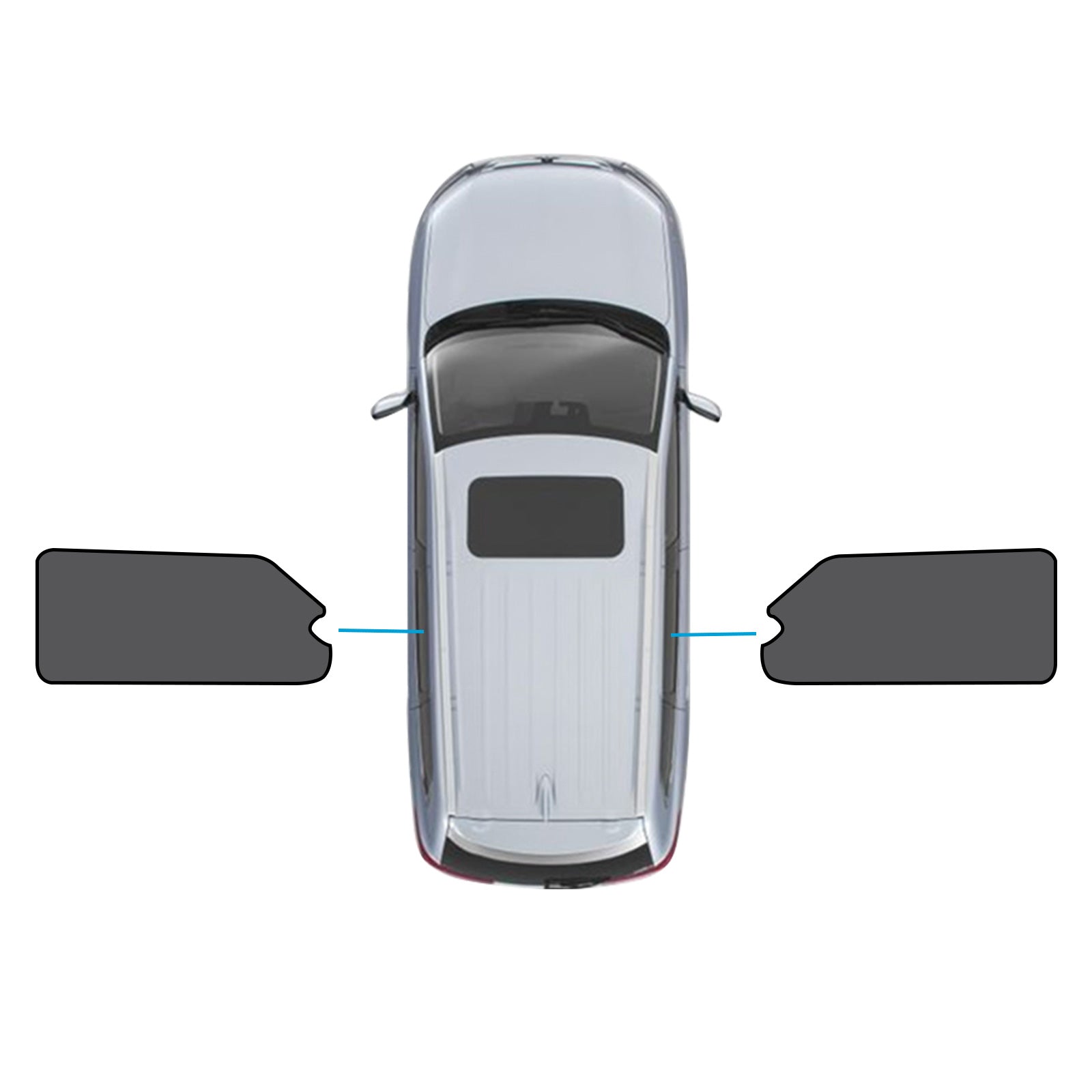 Black magnetic car window shade installed on an LDV G10 vehicle window for UV protection — view 2