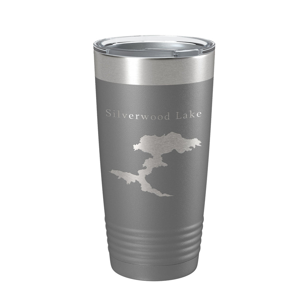 Silverwood Lake Map Tumbler Travel Mug Insulated Laser Engraved Coffee Cup California 20 oz-16