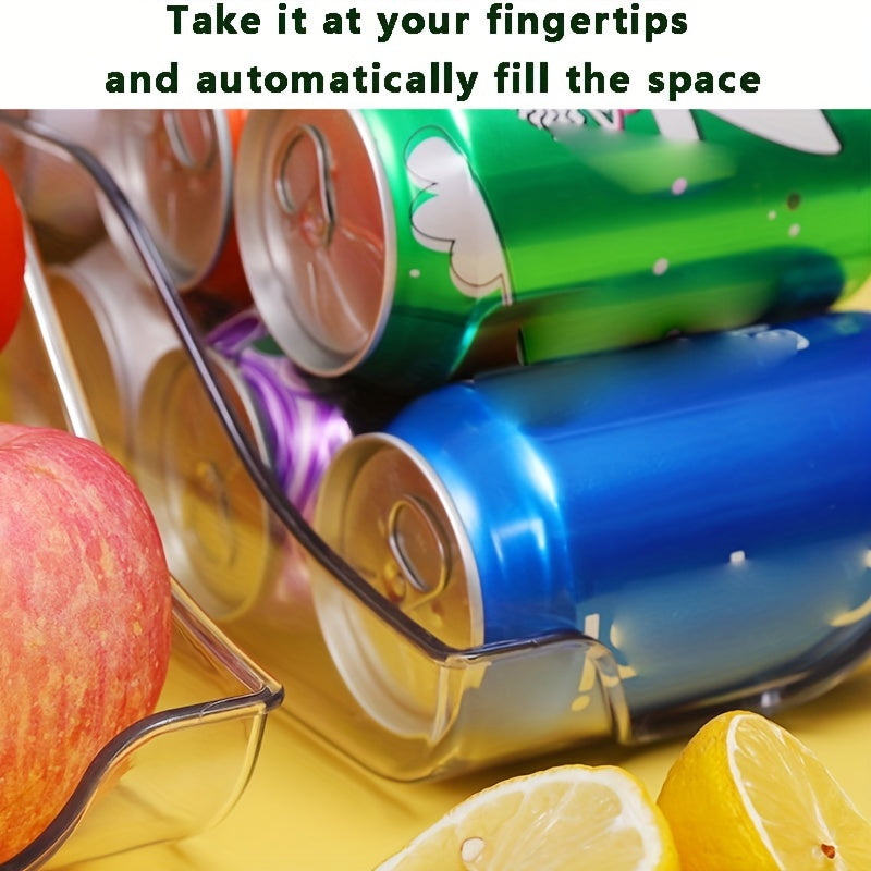 Clear stackable can organizer made of transparent plastic for kitchen and fridge storage. — view 5