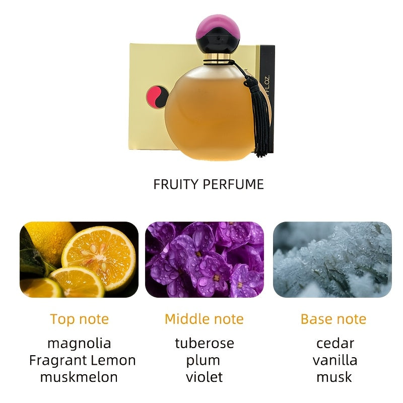 Women's floral fruity perfume in a 50ml glass bottle featuring cedar and vanilla scent notes. — view 3