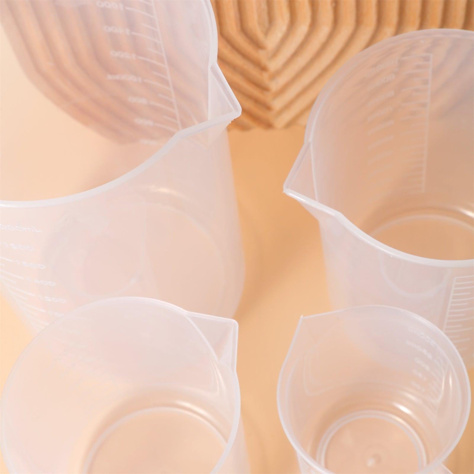 Clear soap making measuring cup set with precision pour spout and handle for DIY crafts — view 5