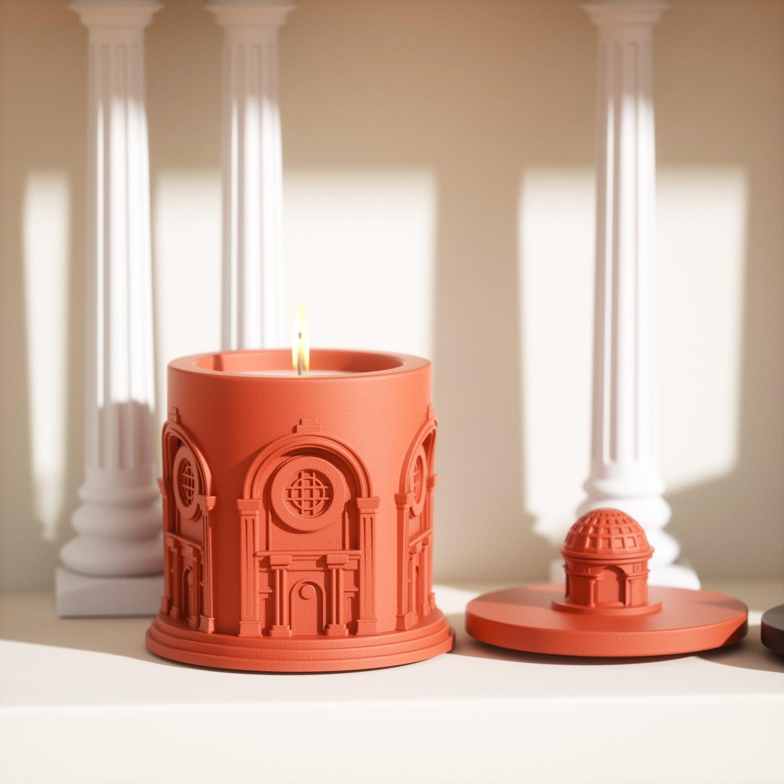 Architectural style silicone candle jar mold for concrete, plaster, and resin crafting projects. — view 5