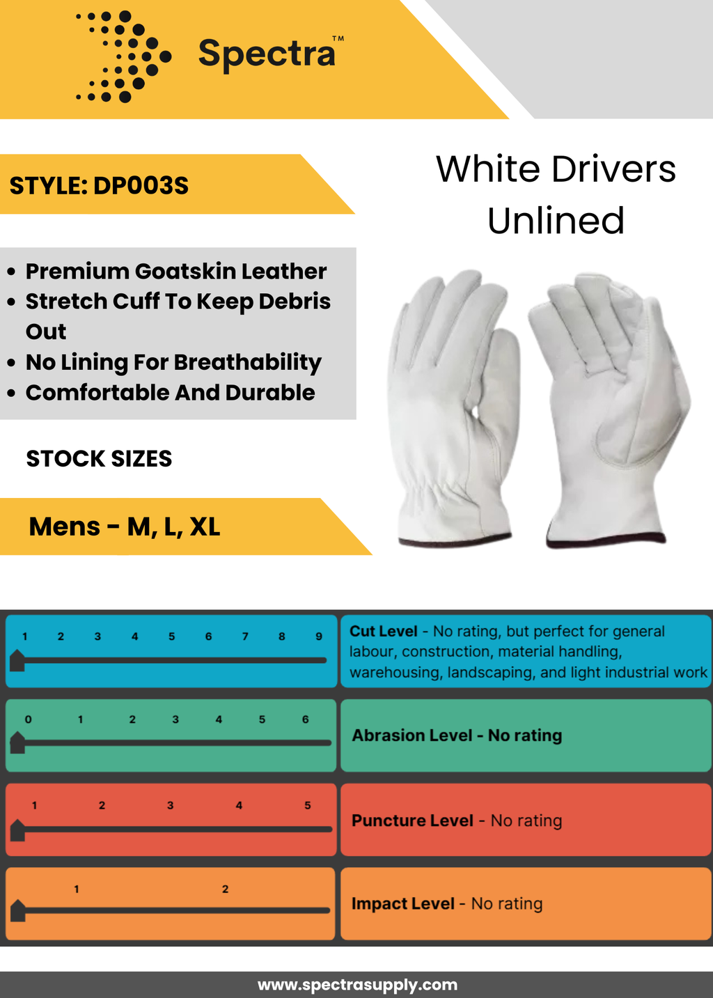 White Drivers Unlined-1