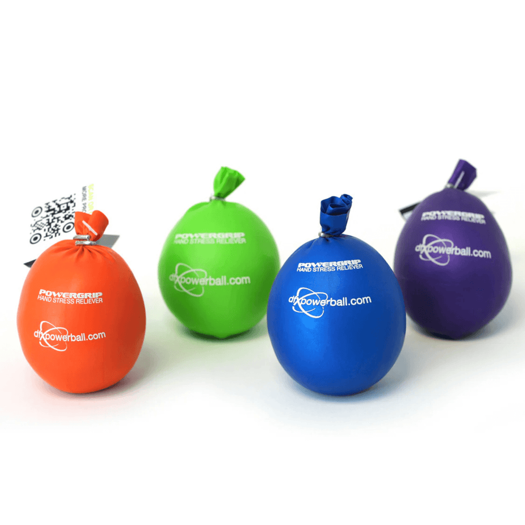 Round DFX power grip stress ball for hand massage, fidget control, and hand strength therapy — view 4
