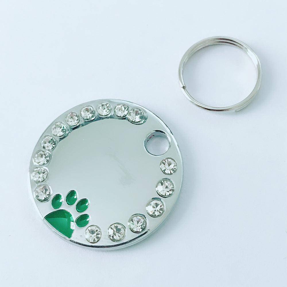 Personalized round metal dog tag keychain with custom engraving for pet owners and animal lovers — view 5