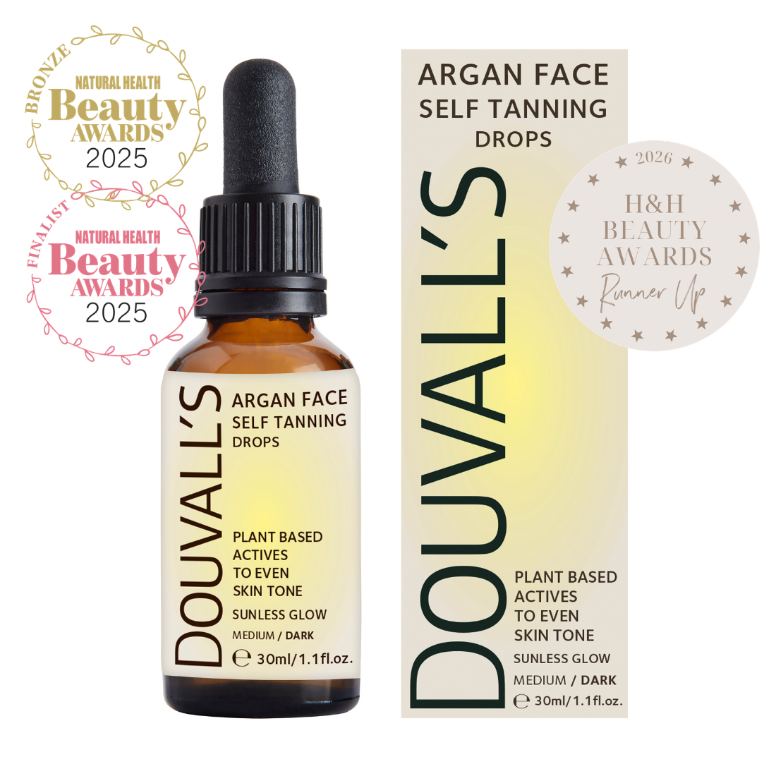 Argan Self Tanning Face Drops 30ml |Semi-permanent Self tanning drops-0