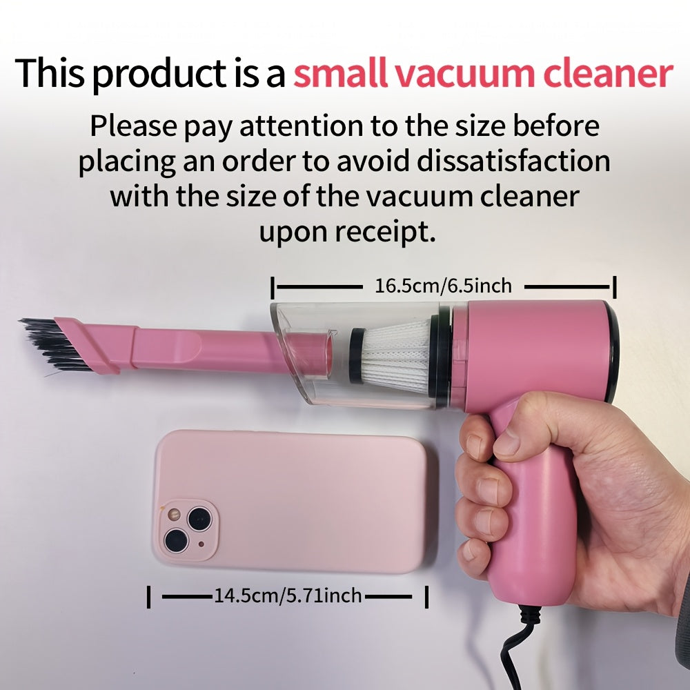 NNETM handheld car vacuum cleaner with flat nozzle attachment and long power cord — view 5