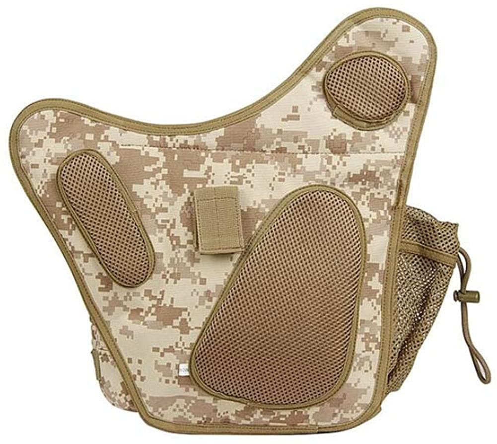 Tactical outdoor camera bag in waterproof 1000D nylon featuring crossbody messenger strap and MOLLE webbing — view 3